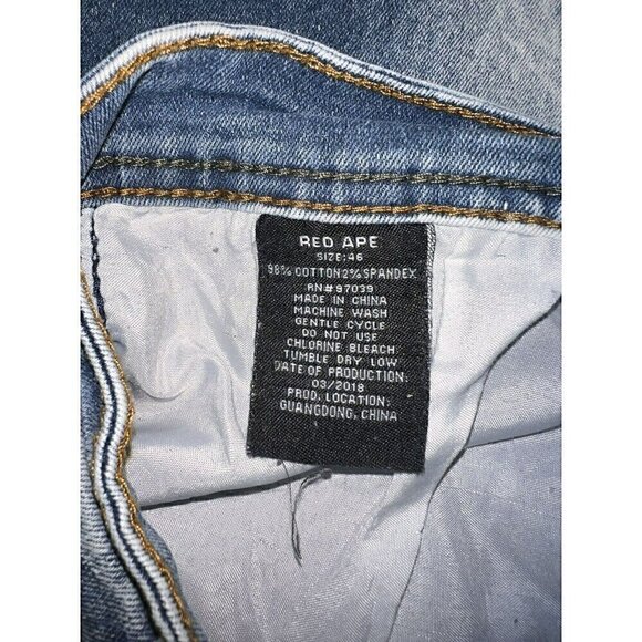 Red Ape Denim Jeans Stonewash 46/26 Stretchy, Stylish, Hip Hop - Picture 5 of 11